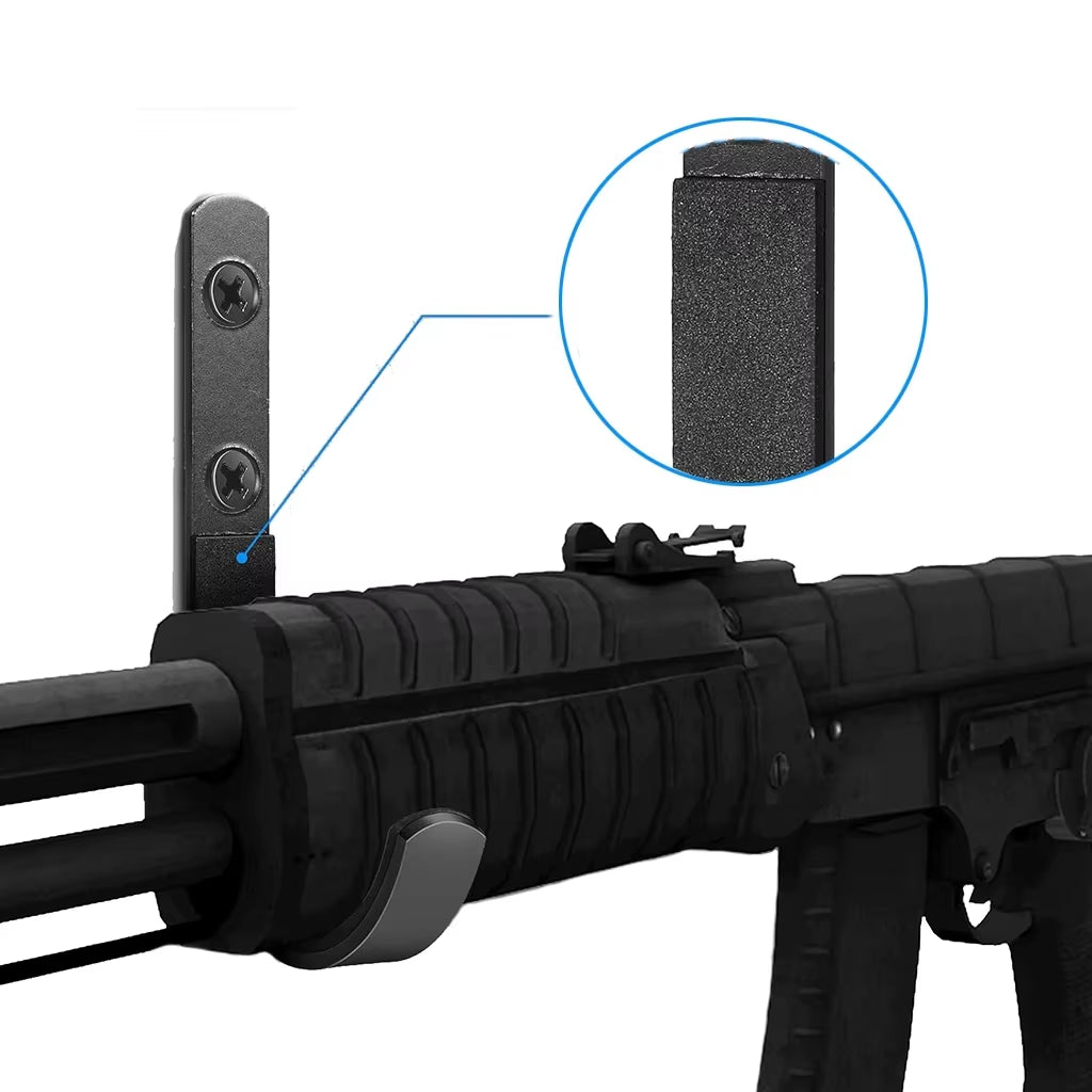 Horizontal Gun Rack Heavy Duty Metal Gun Holder Wall Mounted Rifles Archery Bows Swords Storage Hangers with Soft Padding